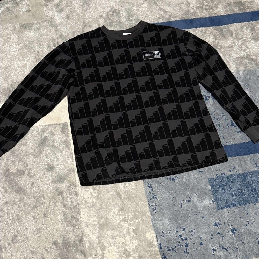 Puma Black Tonal Graphic Crewneck Sweatshirt